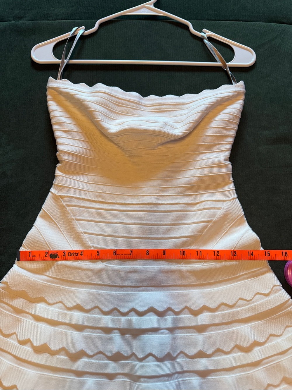 Herve Leger “Phoebe Dress” NWT White Strapless Dress Small - Picture 10 of 10